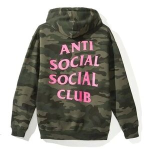 Pink And Camo Anti Social Social Club Hoodie